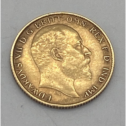 1453 - Edward VII gold half sovereign. 1909.