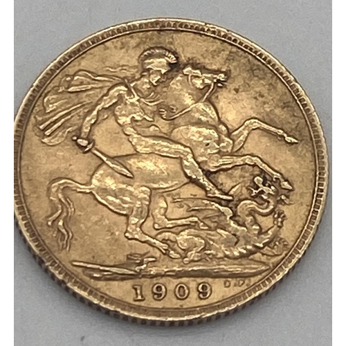 1454 - Edward VII gold sovereign. 1909.