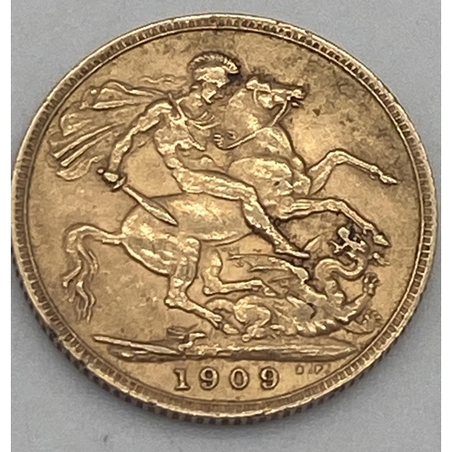 1454 - Edward VII gold sovereign. 1909.