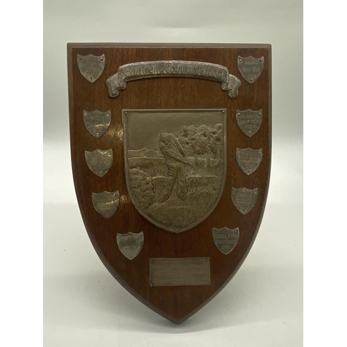 1460 - Cantrell & Cochrane Golf Classic shield  - Presented to The Irish Association of Golf Club Secretari... 