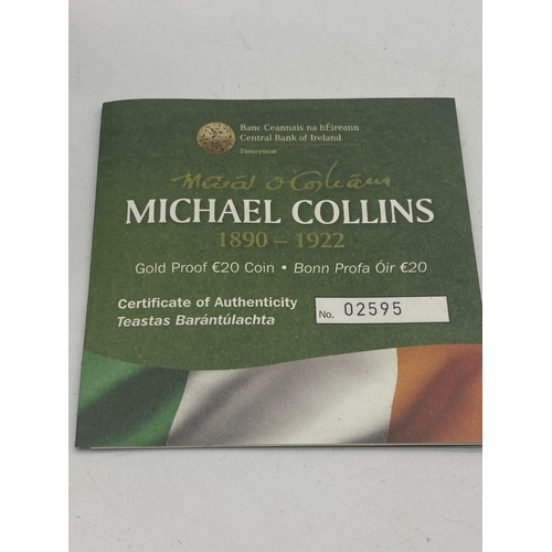 1462 - 90th. Anniversary Michael Collins 1890-1922 Gold Proof �20 coin in presentation case and with Certif... 