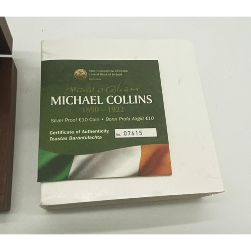 1463 - 90th.  Anniversary Michael Collins 1890-1922 Silver Proof �10 coin in presentation case and with Cer... 