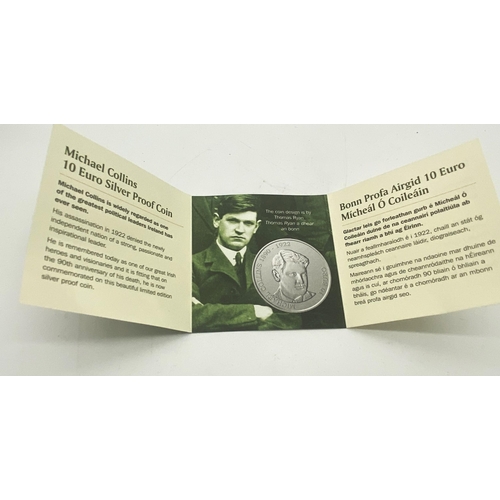 1463 - 90th.  Anniversary Michael Collins 1890-1922 Silver Proof �10 coin in presentation case and with Cer... 