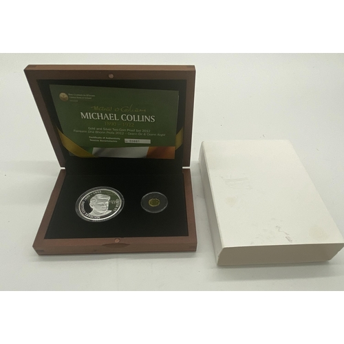 1464 - 90th.  Anniversary Michael Collins 1890-1922 Gold & Silver Two Coin Proof Set in presentation case a... 