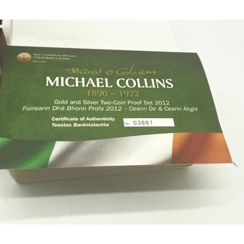 1464 - 90th.  Anniversary Michael Collins 1890-1922 Gold & Silver Two Coin Proof Set in presentation case a... 