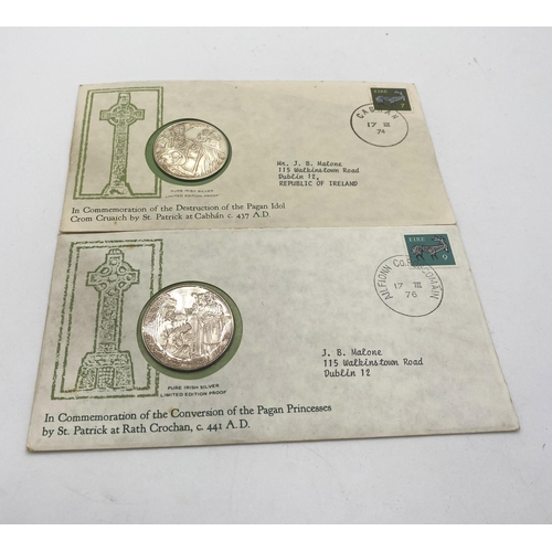 1465 - Limited edition two pure Irish Silver Proof medal in Commemoration of The Conversion Of The Pagan Id... 