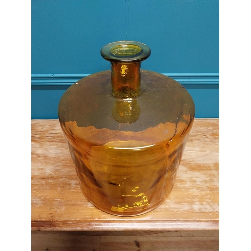 436 - Glass carbide bottle {46 cm H x 36 cm Dia.}.