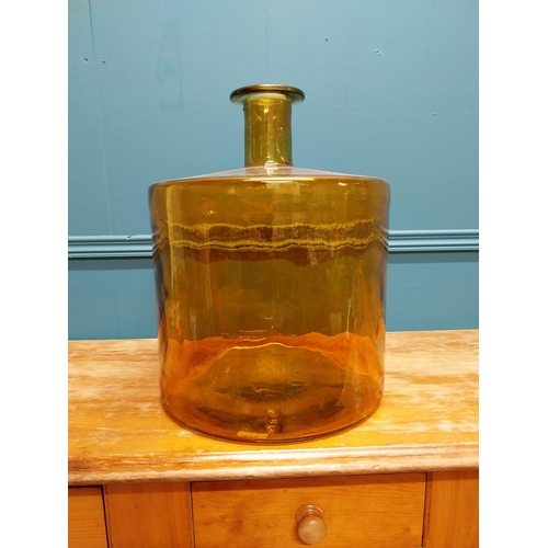 436 - Glass carbide bottle {46 cm H x 36 cm Dia.}.