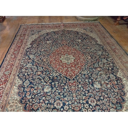 155 - Decorative Persian carpet square {370 cm L x 275 cm W}.