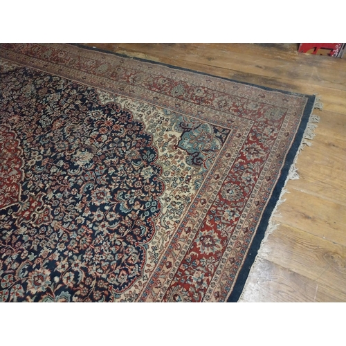 155 - Decorative Persian carpet square {370 cm L x 275 cm W}.