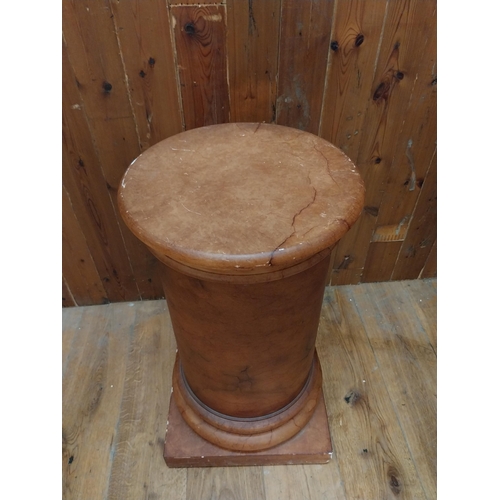 239 - Good quality onyx pedestal {76 cm H x 42 cm W x 42 cm D}.