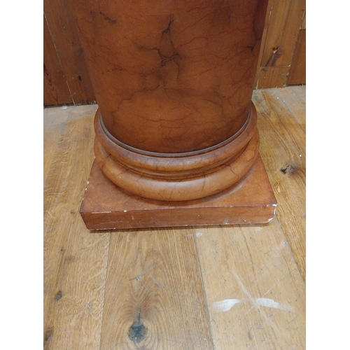 239 - Good quality onyx pedestal {76 cm H x 42 cm W x 42 cm D}.