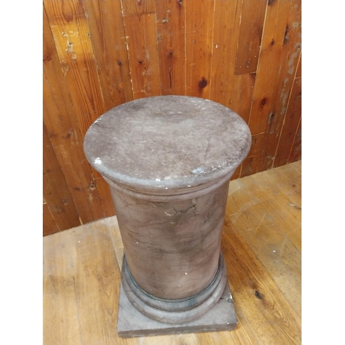 240 - Good quality onyx pedestal {76 cm H x 42 cm W x 42 cm D}.