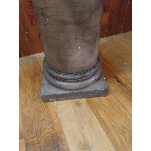 240 - Good quality onyx pedestal {76 cm H x 42 cm W x 42 cm D}.