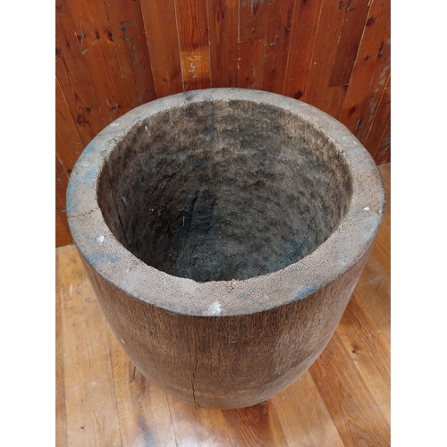 244 - Large Coconut tree urn {99 cm H x 73 cm W x 73 cm D}.