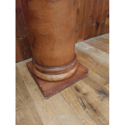 289 - Good quality onyx pedestal {76 cm H x 42 cm W x 42 cm D}.