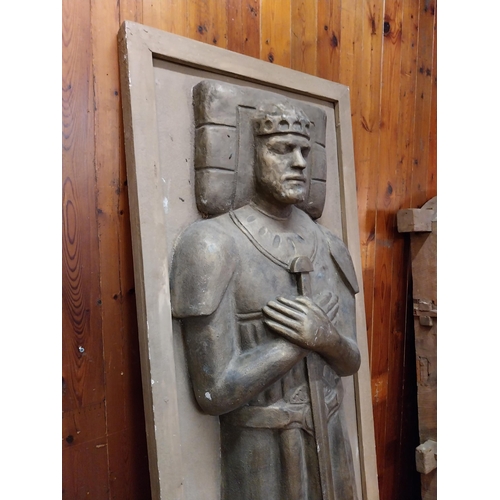 321 - Fibre glass wall panel depicting Knights Templar from Vikings TV series {201 cm H x 74 cm W x 23 cm ... 