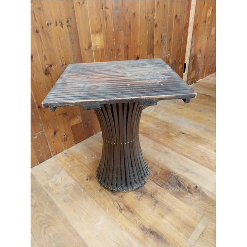 344 - Unusual bentwood Bar - Cafe - Pub - Restaurant table {77 cm H x 65 cm W x 65 cm D}.