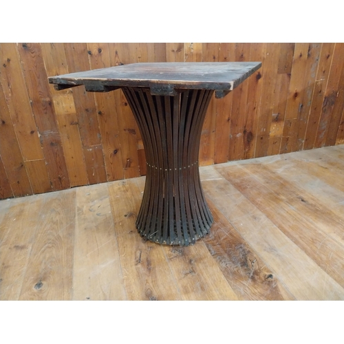 344 - Unusual bentwood Bar - Cafe - Pub - Restaurant table {77 cm H x 65 cm W x 65 cm D}.