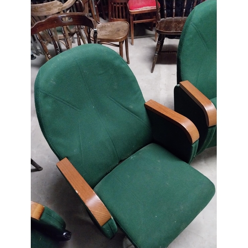 415 - Pair of cinema seats originally from The Irish Distillers building {80 cm H x 59 cm W x 85 cm D}.