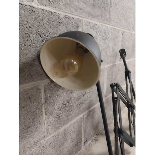 463 - Good quality metal industrial adjustable wall light {68 cm H x 63 cm W x 19 cm D}.