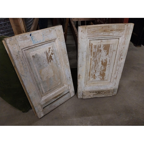 518 - Pair of 19th C. painted pine panels {88 cm H x 55 cm W x 5 cm D}.