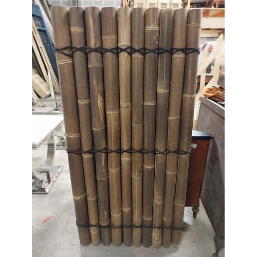 536 - Four sections of bamboo wall panelling {180 cm H x 90 cm W x 7 cm D}.