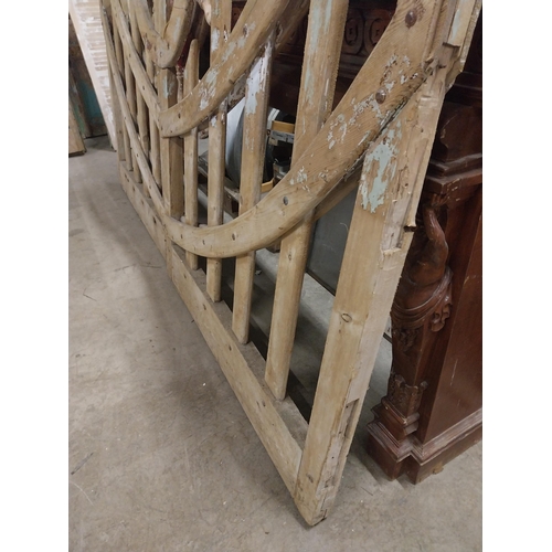 545 - Rare pair of 19th C. pine Nautical entrance gates {193 cm H x 278 cm W x 10 cm D}.