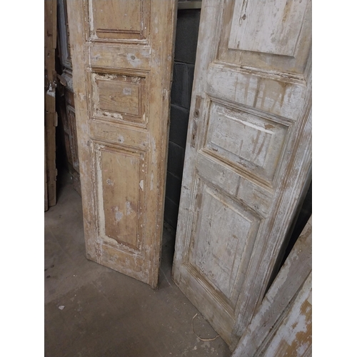 548 - Pair of 19th C. distressed pine doors {239 cm H x 55 cm W x 5 cm D}.