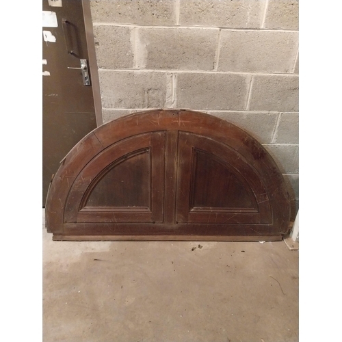 621 - 19th C. mahogany panelled door arch from Great Gatsby film {95 cm H x 166 cm W x 5 cm D}.