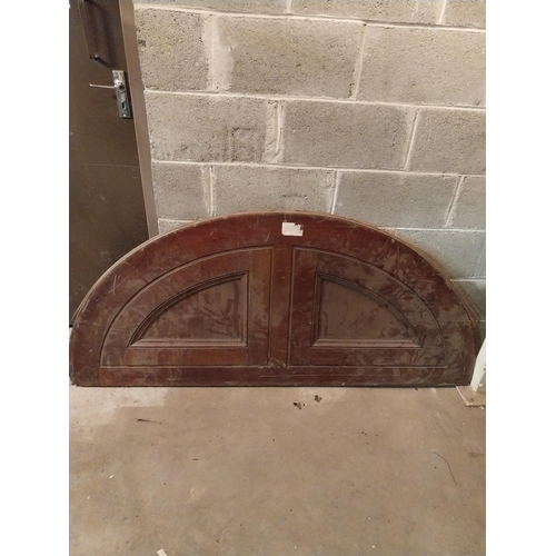 622 - 19th C. mahogany panelled door arch from Great Gatsby film {79 cm H x 163 cm W x 5 cm D}.