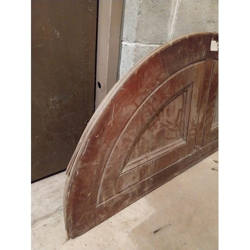 622 - 19th C. mahogany panelled door arch from Great Gatsby film {79 cm H x 163 cm W x 5 cm D}.