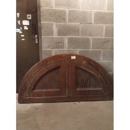 623 - 19th C. mahogany panelled door arch from Great Gatsby film {85 cm H x 165 cm W x 5 cm D}.