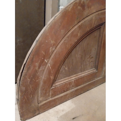 623 - 19th C. mahogany panelled door arch from Great Gatsby film {85 cm H x 165 cm W x 5 cm D}.