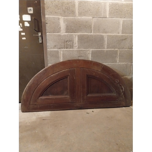 624 - 19th C. mahogany panelled door arch from Great Gatsby film {78 cm H x 167 cm W x 5 cm D}.