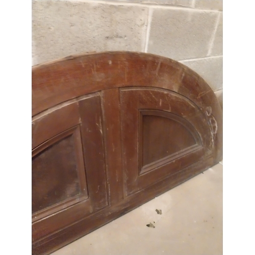 624 - 19th C. mahogany panelled door arch from Great Gatsby film {78 cm H x 167 cm W x 5 cm D}.