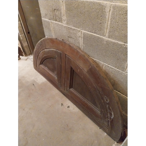 624 - 19th C. mahogany panelled door arch from Great Gatsby film {78 cm H x 167 cm W x 5 cm D}.