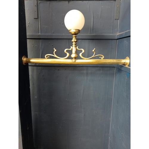 117 - Brass hall light {H 52cm x W 107cm x D 20cm }.