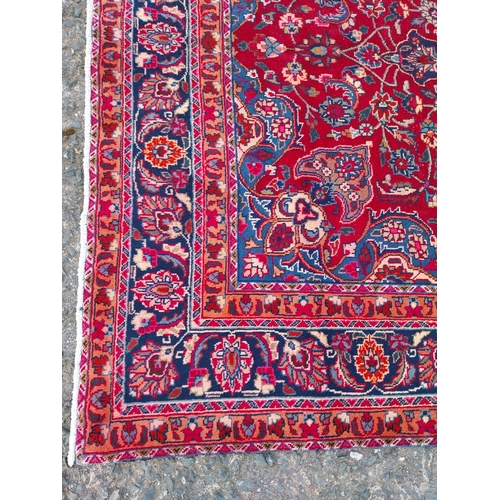 170 - Good quality decorative Persian carpet square {300cm W x 209cm L}