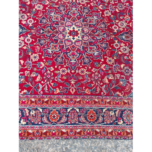 170 - Good quality decorative Persian carpet square {300cm W x 209cm L}