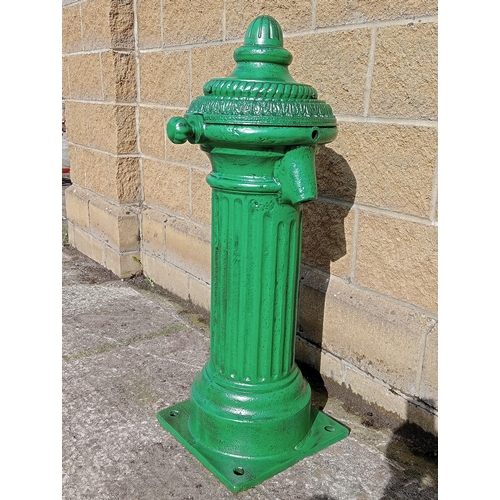 209 - Irish cast iron water pump and tap {H 100cm x W 36cm x D 40cm }.