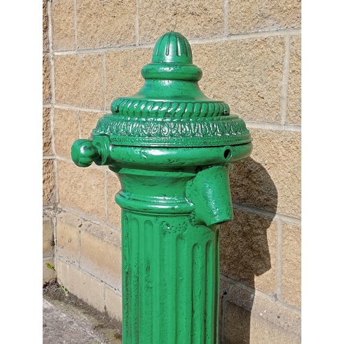 209 - Irish cast iron water pump and tap {H 100cm x W 36cm x D 40cm }.