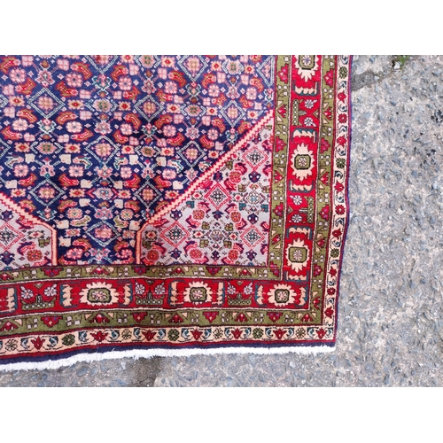 274 - Good quality decorative Persian carpet square {300cm W x 145cm L}