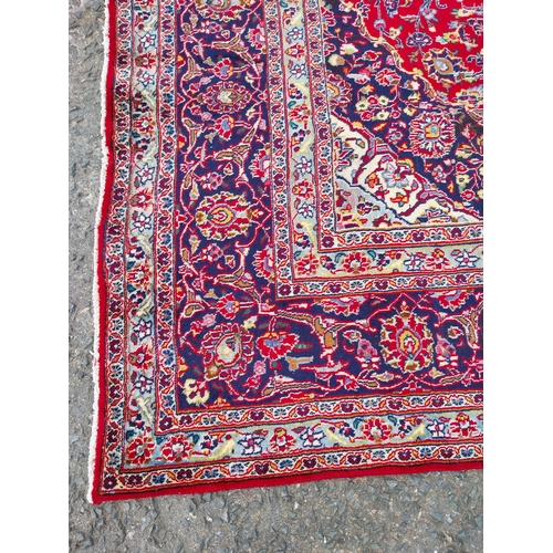 414 - Good quality decorative Persian carpet square {395cm W x 295cm L}