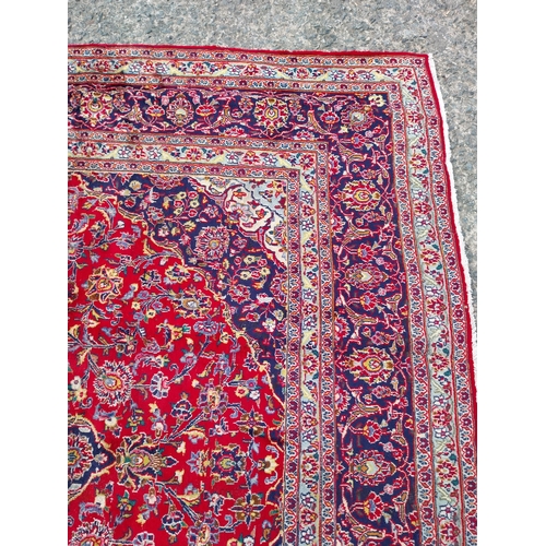 414 - Good quality decorative Persian carpet square {395cm W x 295cm L}