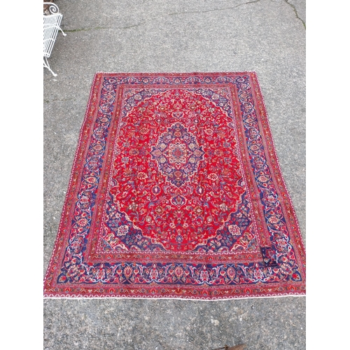 480 - Good quality decorative Persian carpet square {385cm W x 292cm L}