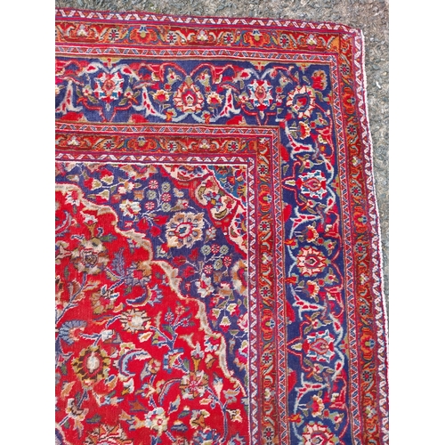 480 - Good quality decorative Persian carpet square {385cm W x 292cm L}