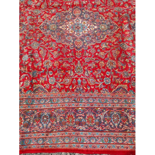 508 - Good quality decorative Persian carpet square {385cm W x 290cm L}