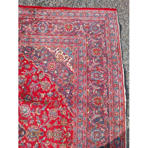 508 - Good quality decorative Persian carpet square {385cm W x 290cm L}