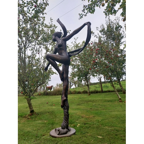 370 - Exceptional quality bronze sculpture of a ballerina {236cm H x 151cm W x 51cm D}